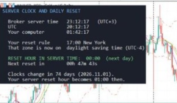 Server Clock and Daily Reset Hour - expert for MetaTrader 5